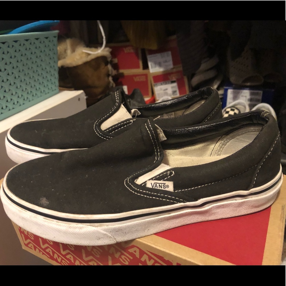 Black Slip On Vans